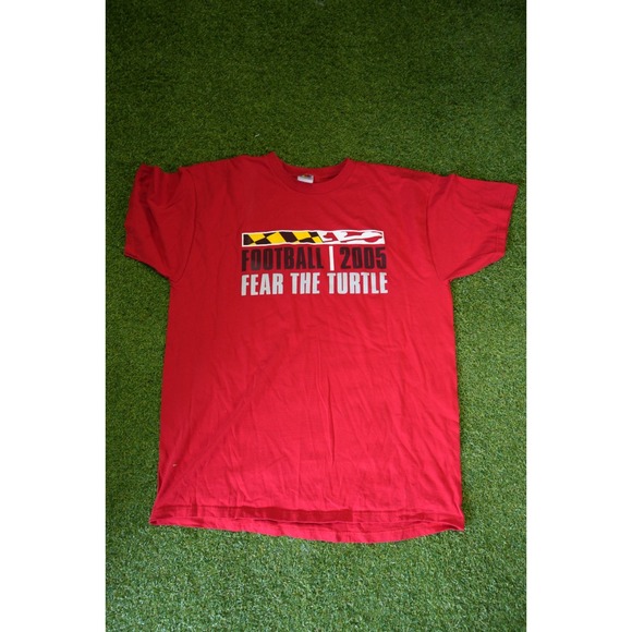 Fruit of the Loom Other - Fruit of The Loom T Shirt Mens XL Red Football 2005 Fear The Turtle Graphic Logo